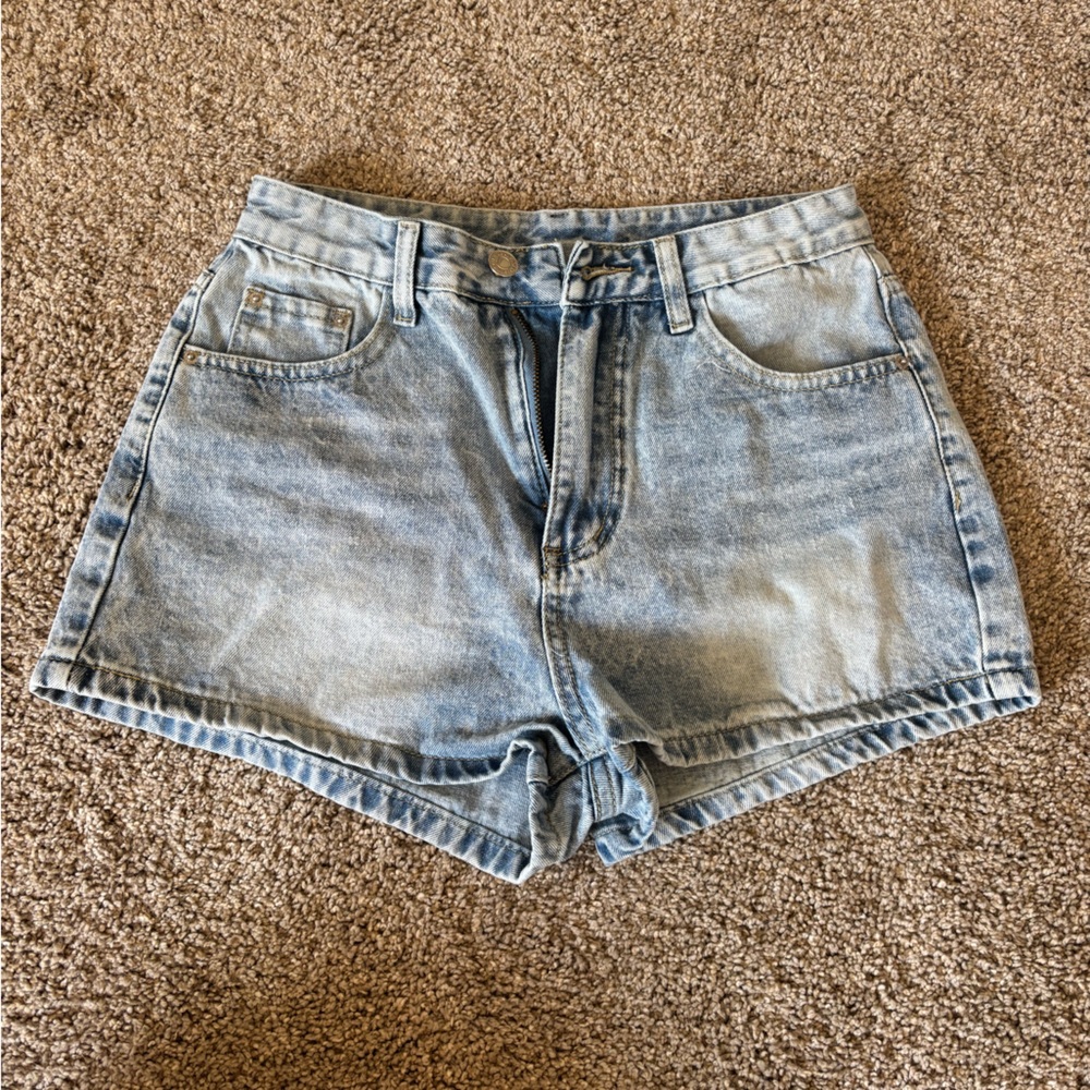 SHEIN Blue Jean Shorts Classic Cut-Off Style